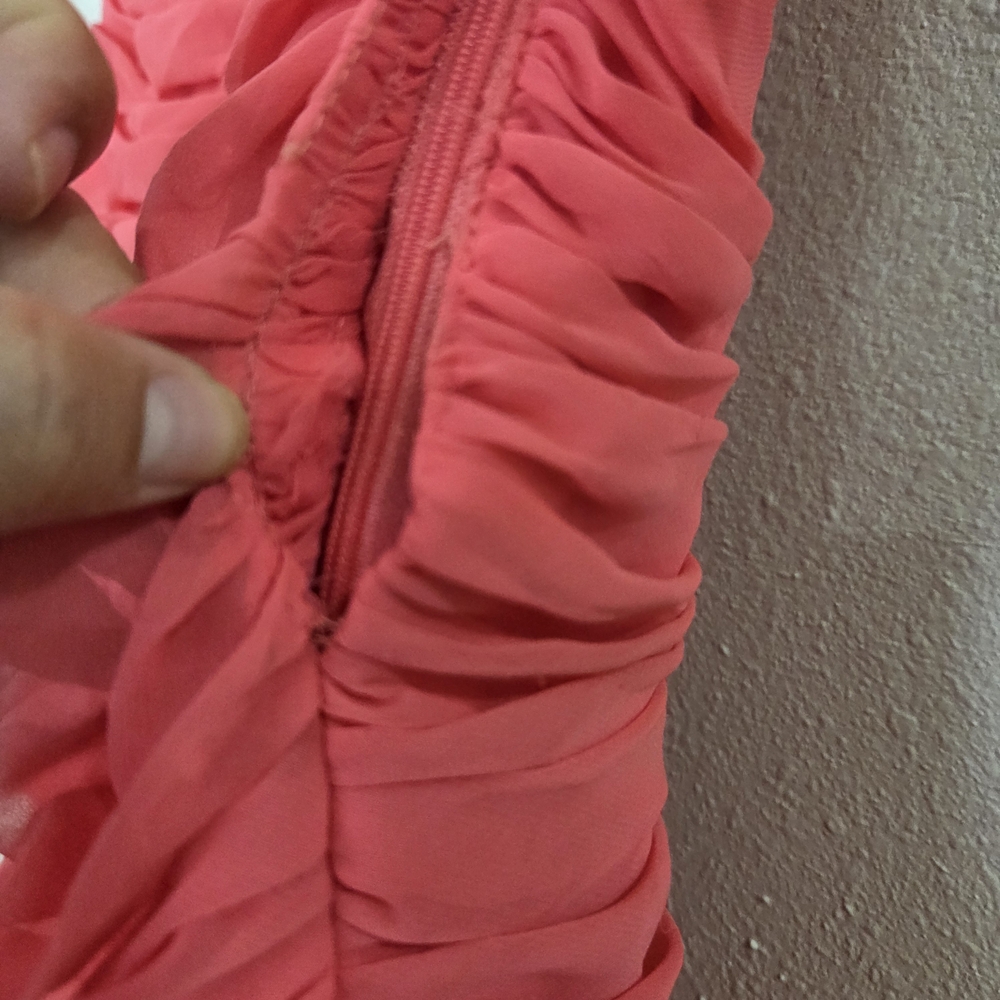 Victor Costa Coral Strapless Dress - Picture 8 of 14